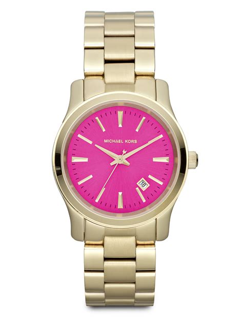 michael kors hot pink watch